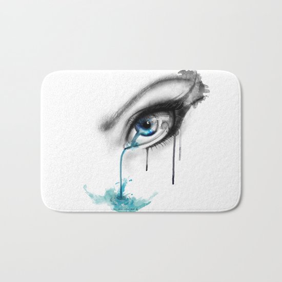Blue tear river. Bath Mat