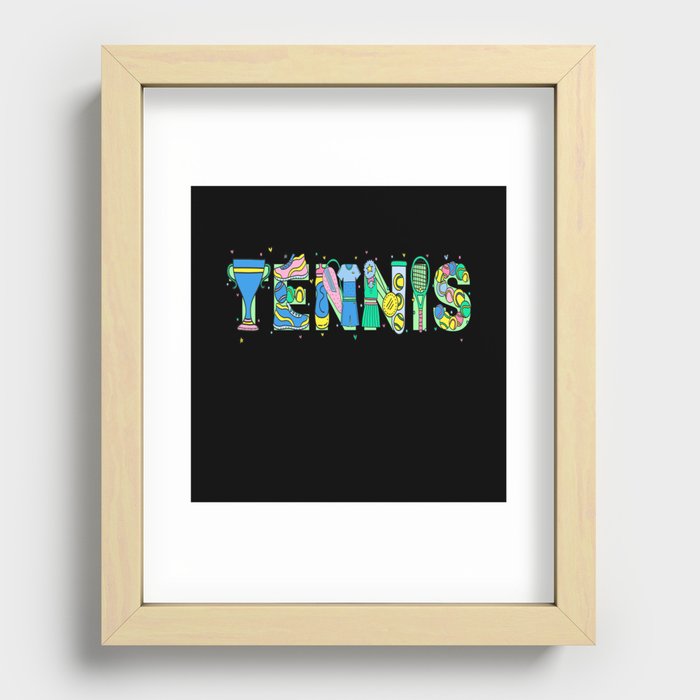 Tennis Tennis Racket Tennis Player Recessed Framed Print