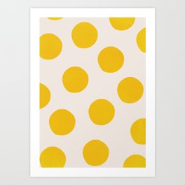 Yellow Polka Dots Art Print