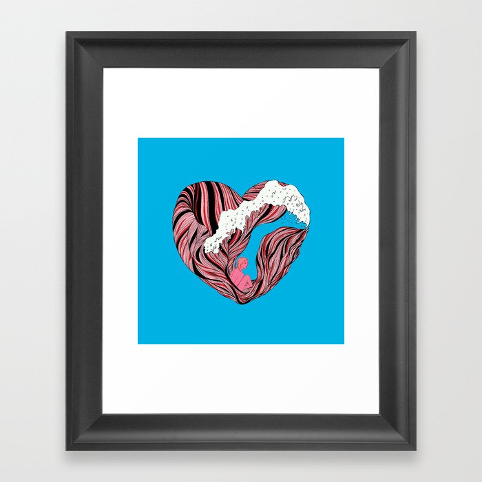 Ocean Heart Framed Art Print
