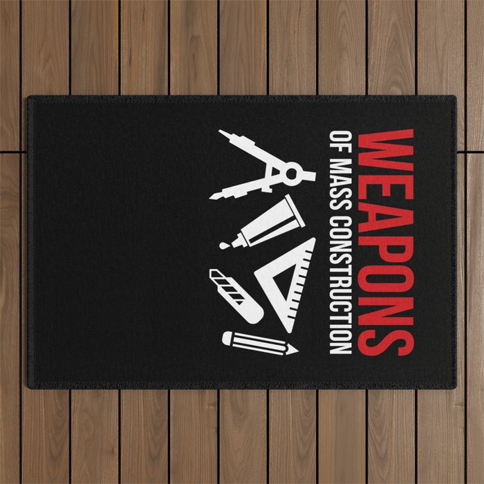 Weapons of mass construction Outdoor Rug