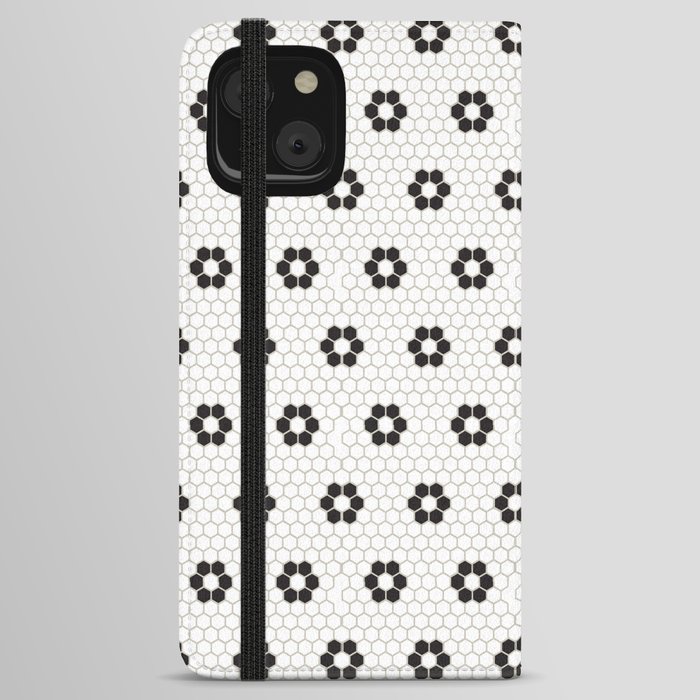 Tiles of Penang - Black and white iPhone Wallet Case