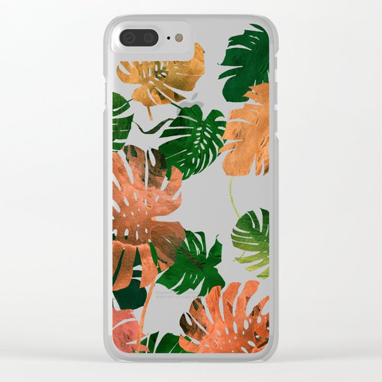 tropical colors Clear iPhone Case