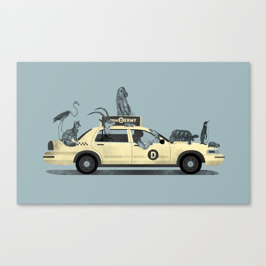 1-800-TAXI-DERMY Canvas Print