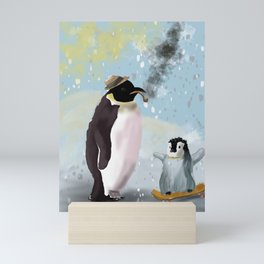 Penguin Parenting Mini Art Print