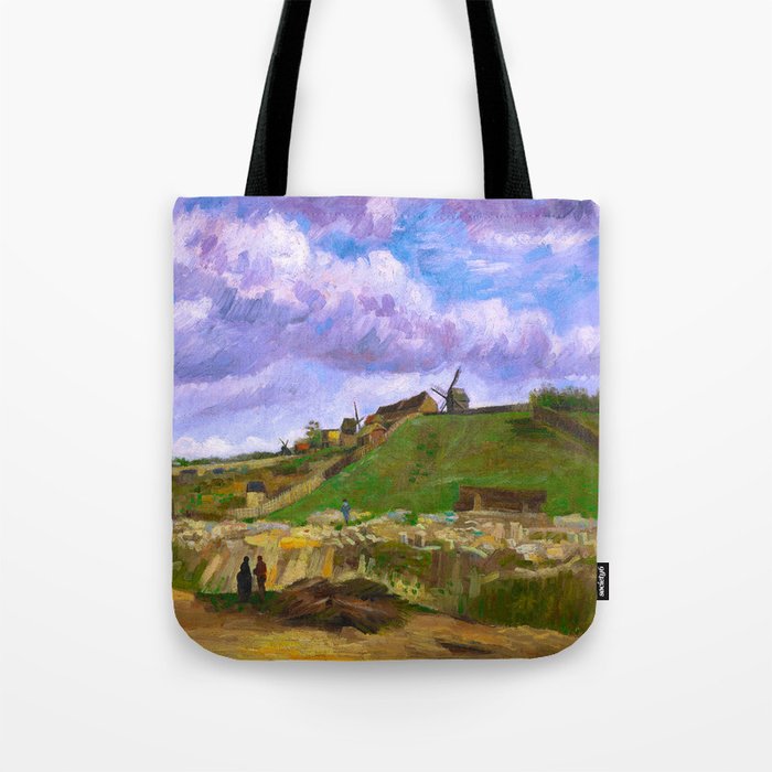 Vincent van Gogh (Dutch, 1853-1890) - The Hill of Montmartre with Stone Quarry (Montmartre series) - 1886 - Post-Impressionism - Landscape - Oil on canvas - Digitally Enhanced Version - Tote Bag