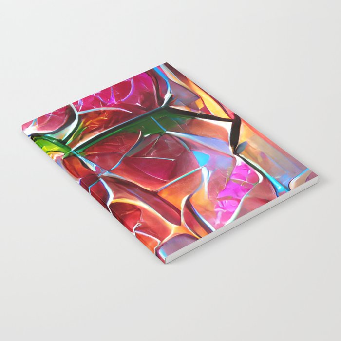 Stained Glass Roses Notebook