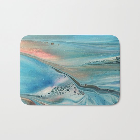 Pearl marble abstraction Bath Mat