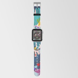 Flowers of Love Joyful Abstract Decorative Pattern Colorful  Apple Watch Band