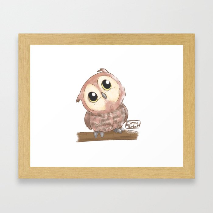 Baby owl Framed Art Print
