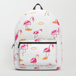 Pink Summer Flamingo Backpack