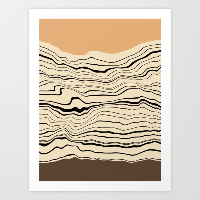 Abstract stripes pattern #1 Art Print
