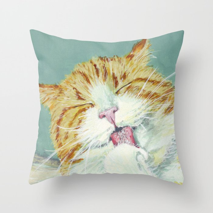 Tom Cat Throw Pillow