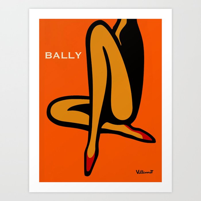 Bernard Villemot Bally Vintage Museum Exhibition Art
