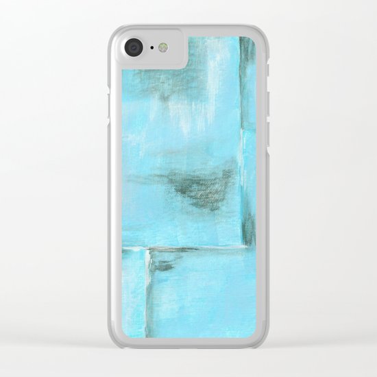 Frost, Abstract Art Painting Clear iPhone Case