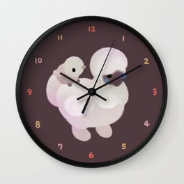 Chicken and Chick Wall Clock | Chicken, Kawaii, Cute, Brahmas, Onagadori, Chickenbreed, Painting, Farming, Pikaole, Whitecrested 