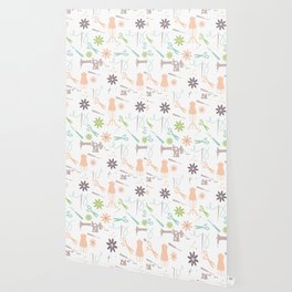 Sewing seamless pattern Wallpaper