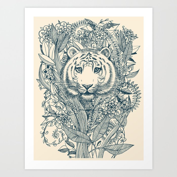 Tiger Tangle Art Print