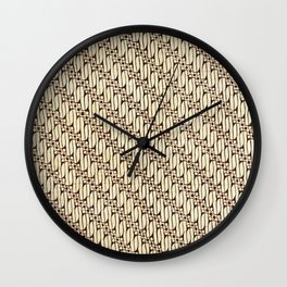 Grains of Rice Antique Traditional Indonesian Batik Pattern Wall Clock