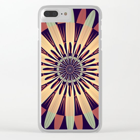 Graphic Floral Design Clear iPhone Case