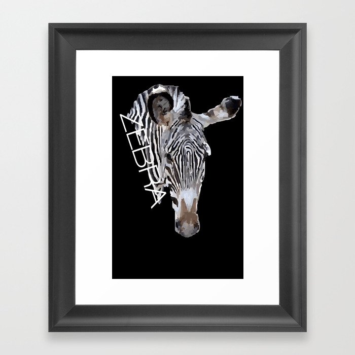 Zebra head Framed Art Print