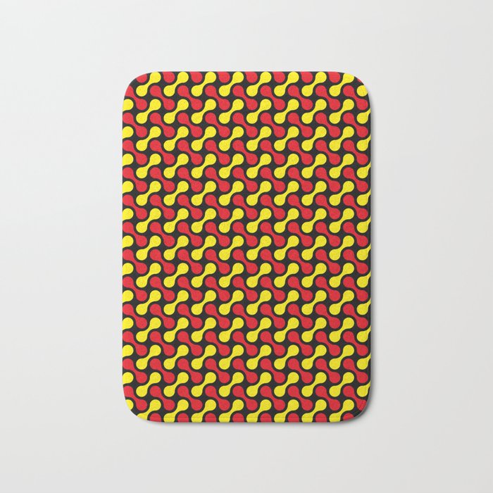 Red and Yellow metaballs pattern Bath Mat