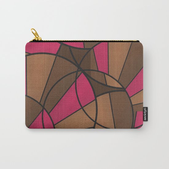 Brown pink pattern abstract . Carry-All Pouch
