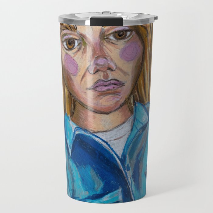 Windy Mindy - Woman in Nature with all the Blue Skies Travel Mug