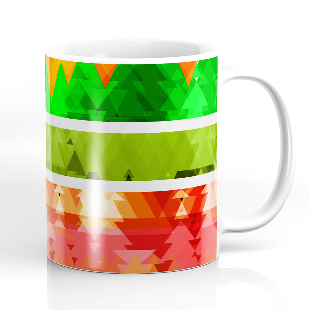Autumn Abstract Orangetrees Themed Pattern Design Mug by rainbowchildcreation