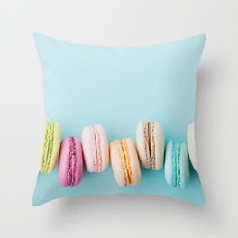 Delicious French Macaroons Throw Pillow