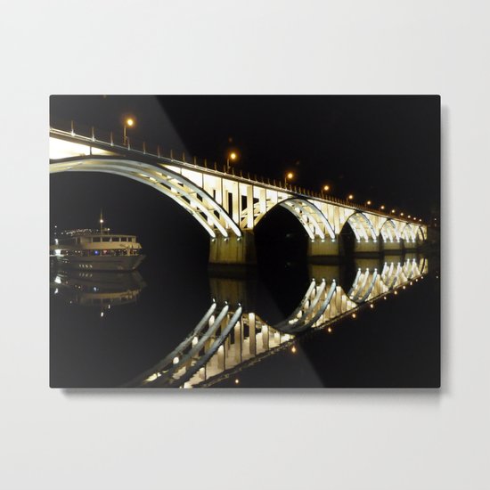 Barca d'Alva Bridge Metal Print