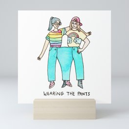 Wearing the Pants - lesbian / feminist / sapphic / lgbt art Mini Art Print