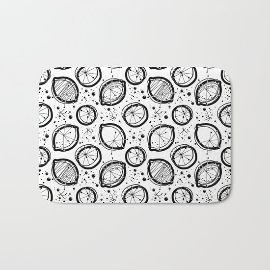 Atomic Lemonade_Black and White Bath Mat