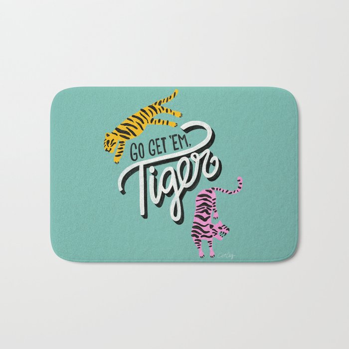 Go Get 'Em Tiger – Mint Palette Bath Mat