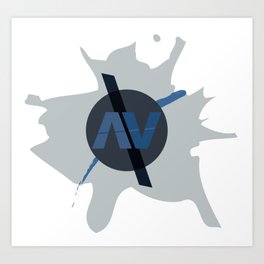 Analog Vernacular Splash Logo Art Print