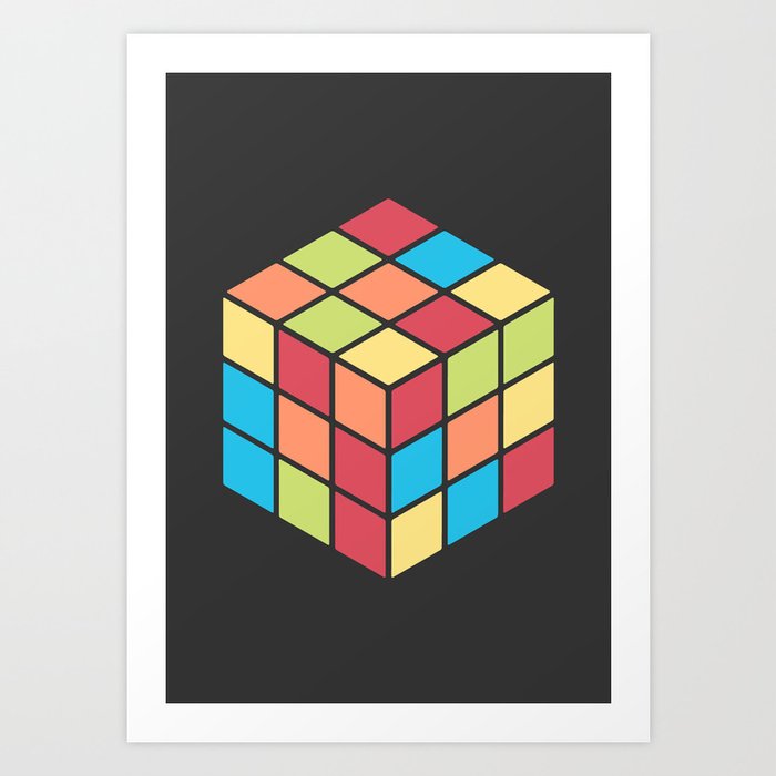 #68 Rubix Cube Art Print