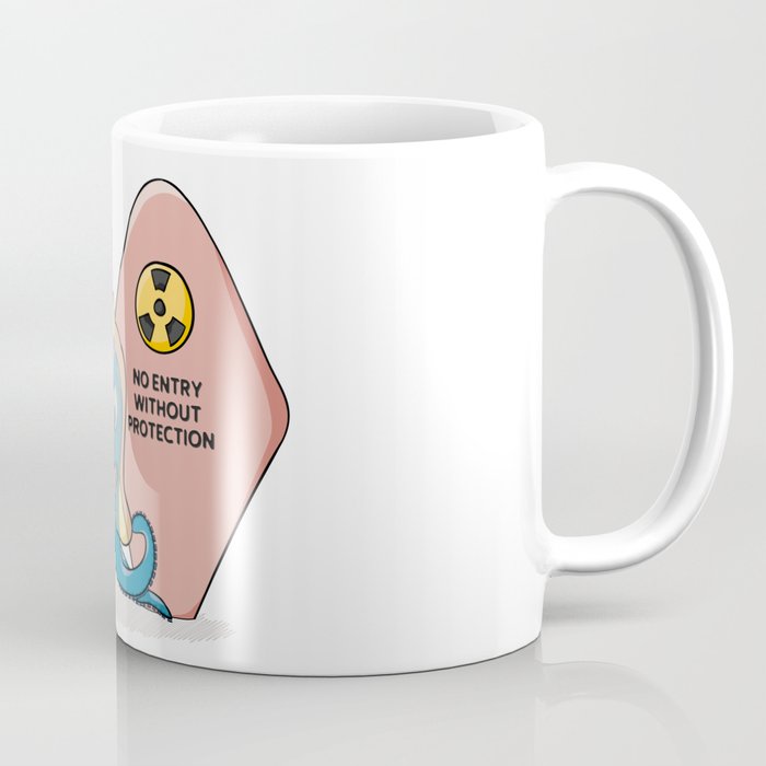 octopus with latex protection and closed door Coffee Mug