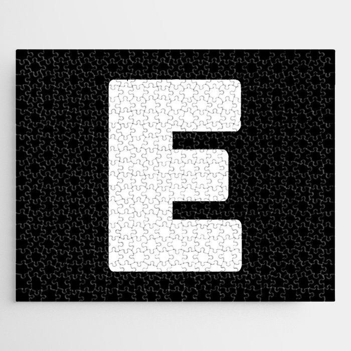 E (White & Black Letter) Jigsaw Puzzle