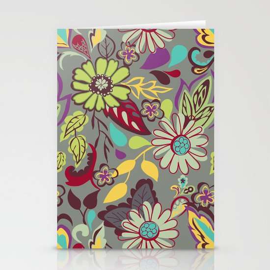 Large Bright Blooms Stationery Cards