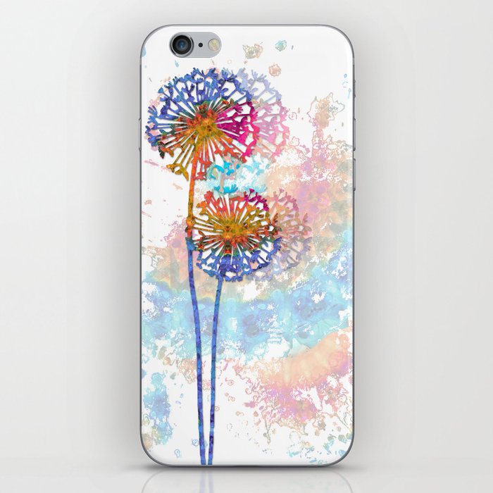 Colorful Floral Art - Dandelion Dreams iPhone Skin