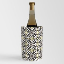 Modern retro yellow and brown seamless pattern Wine Chiller