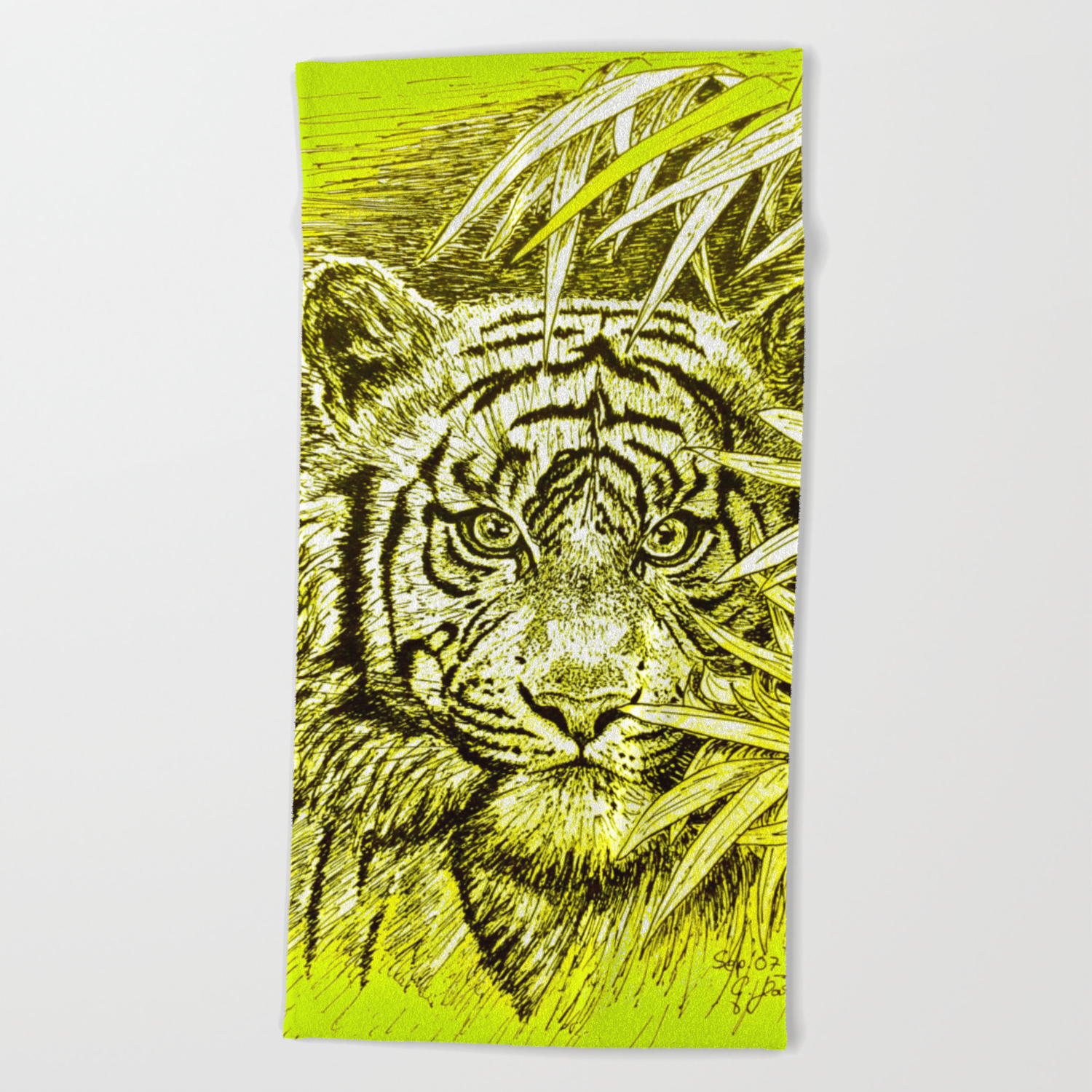 Tiger King Of The Jungle Beach Towel By Gittaglaeser Society6