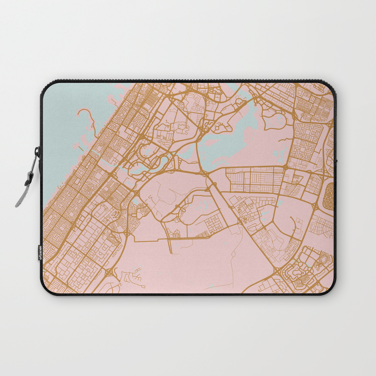 Dubai Map United Arab Emirates Laptop Sleeve By Annago Society6