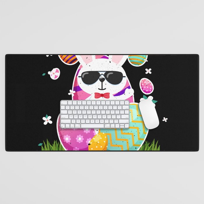 Egg Expert You Kawaii Cute Bunny Egg Easter Sunday Desk Mat