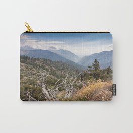 Inspiration Point along Pacific Crest Trail Carry-All Pouch | Outdoors, Pacificcresttrail, Mountains, Wilderness, Wrightwood, Digital, Hills, Forest, Color, View 