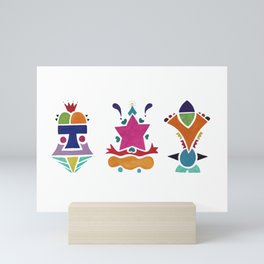 Dancing shapes Mini Art Print