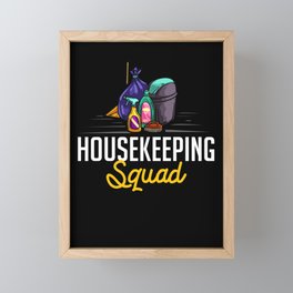 Housekeeping Cleaning Housekeeper Housewife Framed Mini Art Print