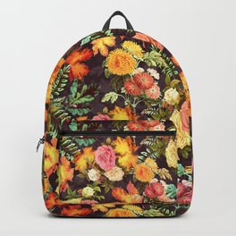 Autumn Flowers and Leaves Backpack