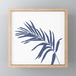 Indigo Palm Leaf  Framed Mini Art Print