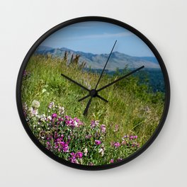 Flowering Meadow Wall Clock